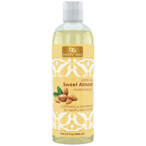 Beauty Aura Sweet Almond Oil 32 Fl Oz (946 Ml)