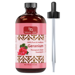 Beauty Aura Geranium Essential Oil 4 Fl Oz 118 Ml