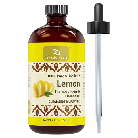 Beauty Aura Lemon Essential Oil 8 Fl Oz