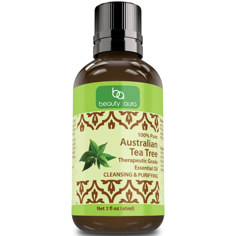 Beauty Aura Australian Tea Tree Oil 2 Oz 60 Ml