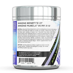 Amazing Muscle BCAA 3:1:2 Branched Chain Amino Acid Ratio 0.94 Lbs container with Approx 60 servings Raspberry Flavor
