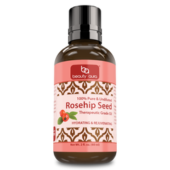 Beauty Aura Rosehip Seed Essential Oil 2 Fl Oz 60 Ml