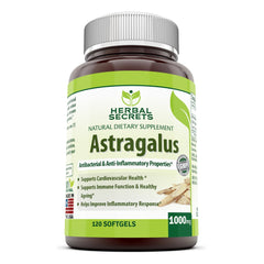 Herbal Secrets Astragalus 1000 Mg 120 Softgels - herbalsecrets