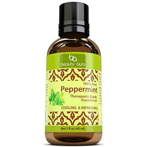 Beauty Aura Pure Peppermint Essential Oil  (2 Fl Oz)