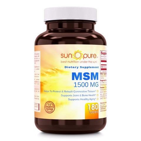 Sun Pure Plain MSM 1500 Mg 180 Tablets