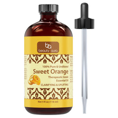 Beauty Aura Sweet Orange Essential Oil 4 Fl Oz (118 Ml)