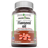 Amazing Omega Flaxseed Seed Oil 1200 Mg 250 Softgels