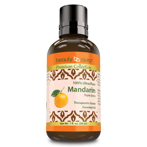 Beauty Aura Premium Collection Mandarin Essential Oil 1 Fl Oz