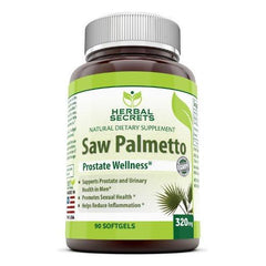 Herbal Secrets Saw Palmetto Supplement - 320Mg, 90 Softgels - herbalsecrets