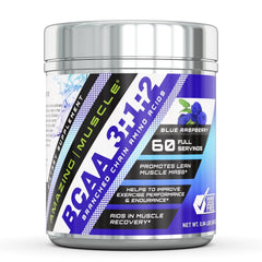 Amazing Muscle BCAA 3:1:2 with Natural Flavor & Sweetners 60 Servings Blue Raspberry