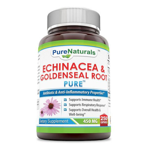 Pure Naturals Echinacea & Goldenseal Root 450 Mg 250 Capsules