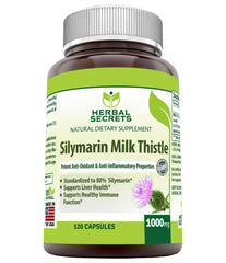 Herbal Secrets Silymarine Milk Thistle 1000 Mg 120 Capsules
