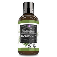 Amazing Aroma 100% Pure Rosemary Essential Oil 2 Fl. Oz.Aromatherapy Rejuvenating Therapeutic Grade Oil Ideal for Aromatherapy