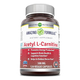 Amazing Formulas Acetyl L Carnitine 500 Mg 120 Veggie Capsules
