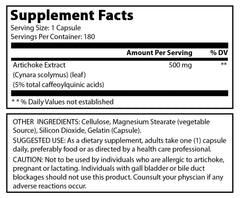 Amazing Formulas Artichoke Extract 500 Mg 180 Capsules