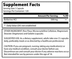 Herbal Secrets Berberine 500 Mg 120 Capsules
