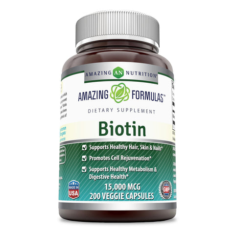Amazing Formulas Biotin 15000 Mcg 200 Veggie Capsules