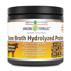 Amazing Formulas Bone Broth Hydrolyzed Protein 15.7 Oz 445 Grams