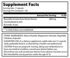 Amazing Formulas Boswellia Extract 600 Mg 120 Capsules