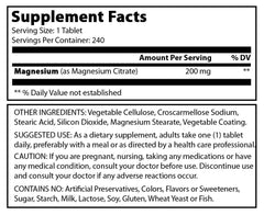 Amazing Formulas Magnesium Citrate 200 Mg 240 Tablets