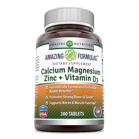 Amazing Formulas Calcium Magnesium Zinc Vitamin D3 300 Tablets