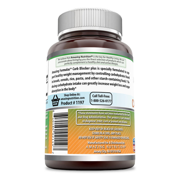 Amazing Nutrition Carb Blocker Plus 1000mg 120 Capsules Vitaminshub