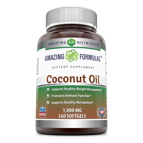 Amazing Formulas Coconut Oil 1000 Mg 360 Softgel