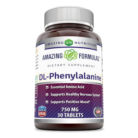 Amazing Formulas DL Phenylalanine 750 Mg 30 Tablets