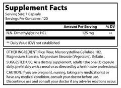 Pure Naturals DMG 125 Mg 120 Capsules