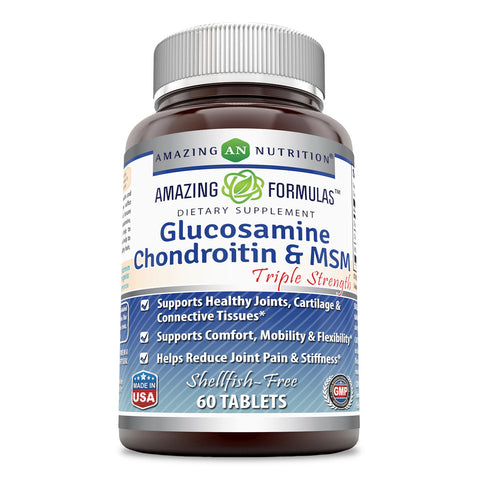 Amazing Fomulas Glucosamine Chondroitin and MSM 60 Tablets