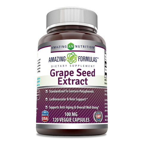 Amazing Formulas Grapeseed Extract 100 Mg 120 Capsules