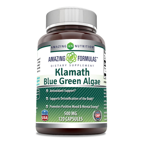 Amazing Formulas Klamath Blue Green Algae 500 Mg 120 Capsules