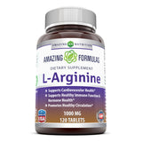 Amazing Formulas L Arginine 1000 Mg 120 Tablets