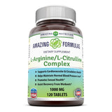 Amazing Formulas L Arginine L Citrulline 1000 Mg 120 Tablets