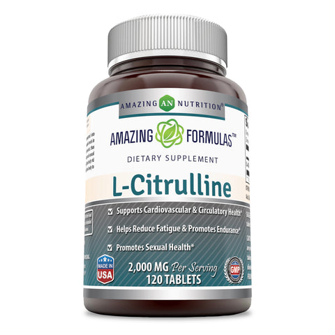 Amazing Formulas L Citrulline 2000 Mg 120 Tablets
