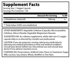 Amazing Formulas L Glutathione 500 Mg 120 Veggie Capsules