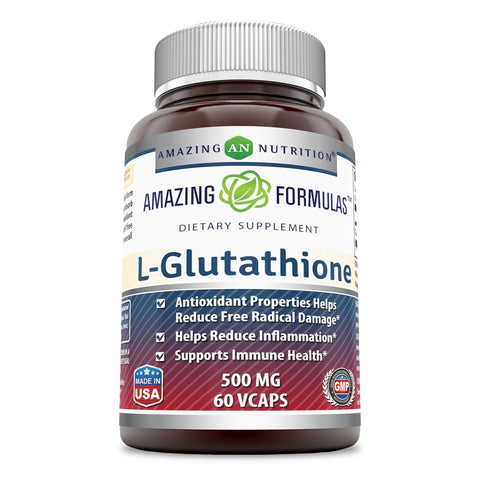Amazing Formulas L Glutathione 500 Mg 60 Veggie Capsules
