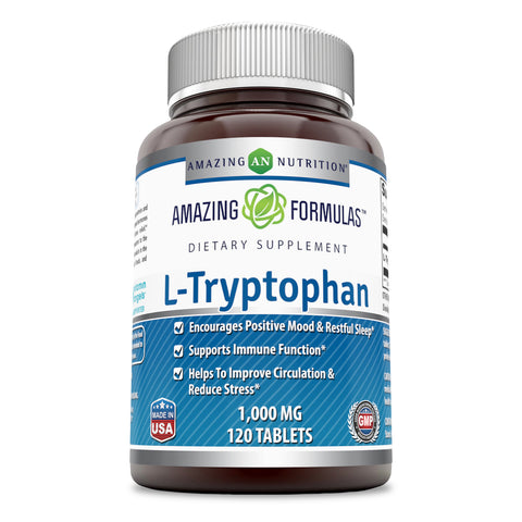 Amazing Formulas L Tryptophan 1000 Mg 120 Tablets