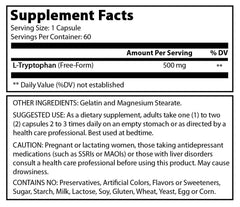 Amazing Formulas L Tryptophan 500 Mg 60 Capsules