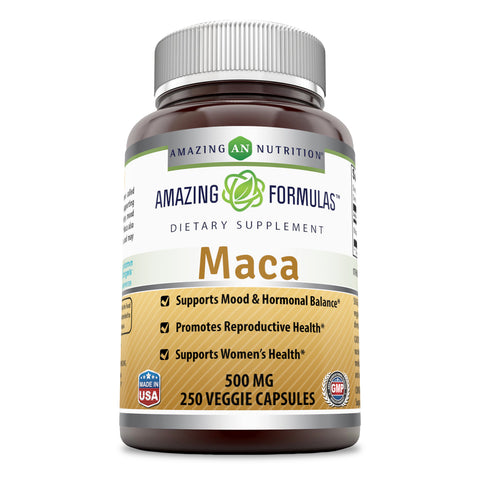 Amazing Formulas Maca 500 Mg 250 Veggie Capsules