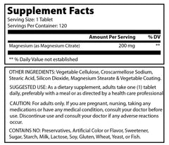 Amazing Formulas Magnesium Citrate 200 Mg 120 Tablets