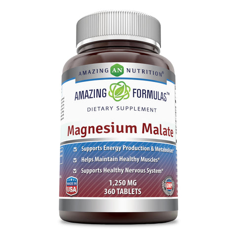 Amazing Formulas Magnesium Malate 1250 Mg 360 Tablets