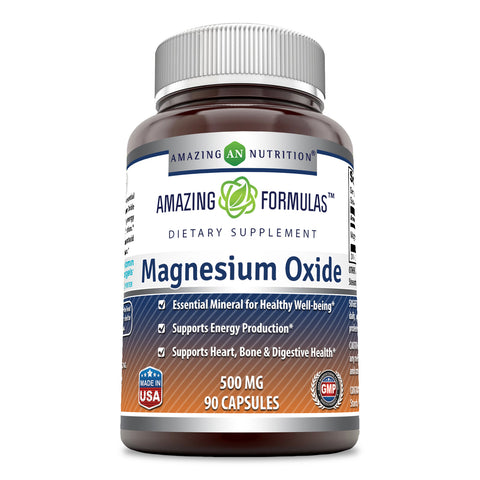 Amazing Formulas Magnesium Oxide 500 Mg 90 Quick Release Capsules