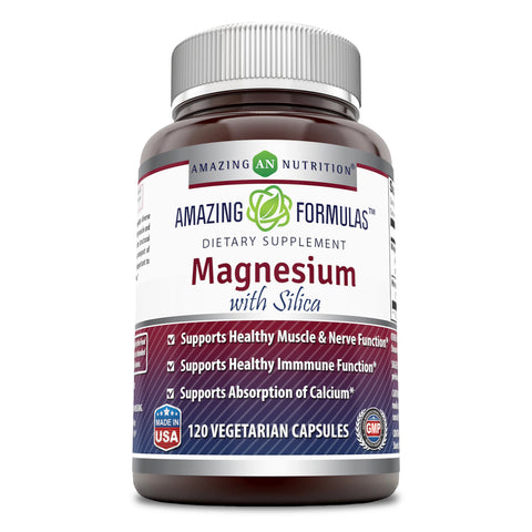 Amazing Formulas Magnesium With Silica 120 Vegetarian Capsules