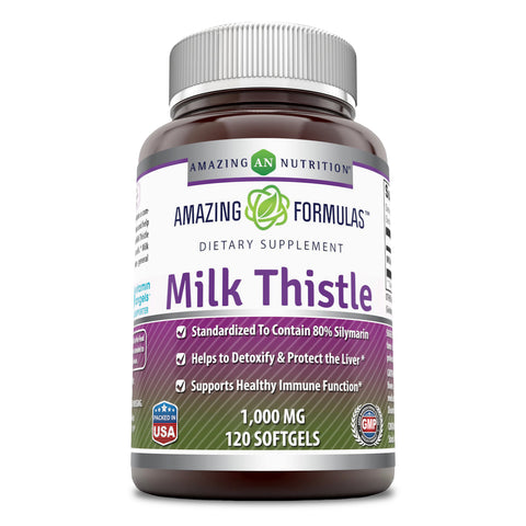 Amazing Formulas Milk Thistle 1000 Mg 120 Softgels