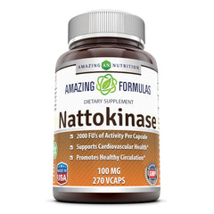 Amazing Formulas Nattokinase 100 Mg 270 Veggie Capsules