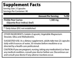 Pure Naturals Nopal Cactus 650 Mg 180 Capsules