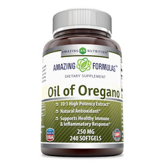 Amazing Formulas Oil of Oregano 250 Mg 240 Softgels