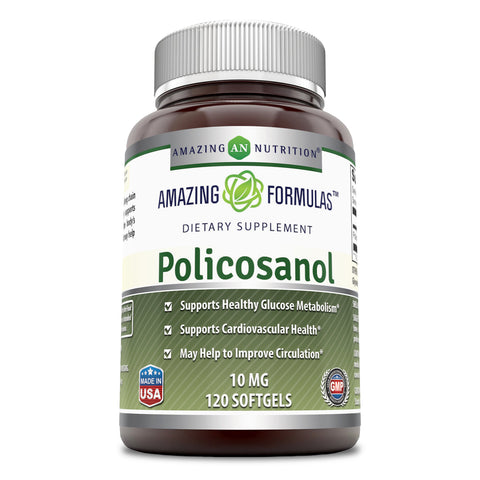 Amazing Formulas Policosanol 10 Mg 120 Softgels
