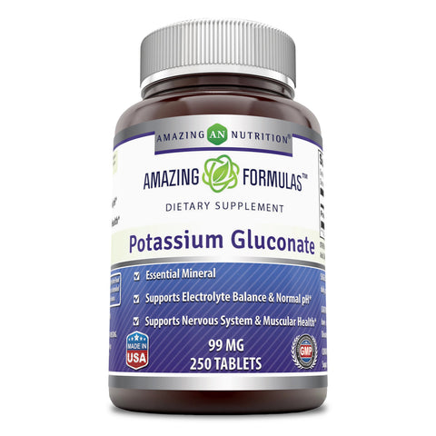 Amazing Formulas Potassium Gluconate 99 Mg 250 Tablets